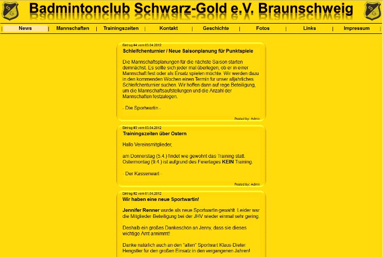 Internetseite Schwarz-Gold Internetseite Schwarz-Gold