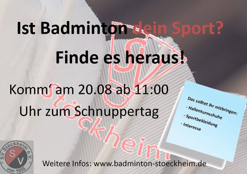 Badmintontag beim SV Stöckheim