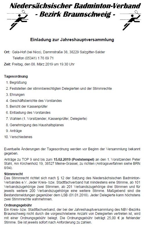 Einladung zur JHV Bezirk BS 20190308 einladung jhv bezirk bs