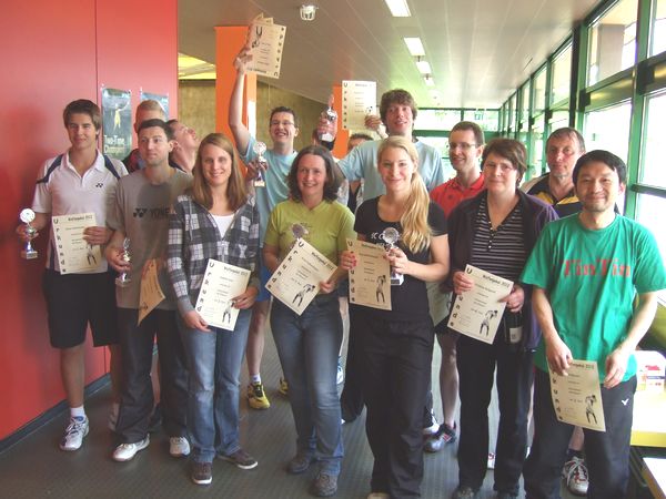 Die Siegerehrung im HE und DE Die Siegerehrung im HE und DE